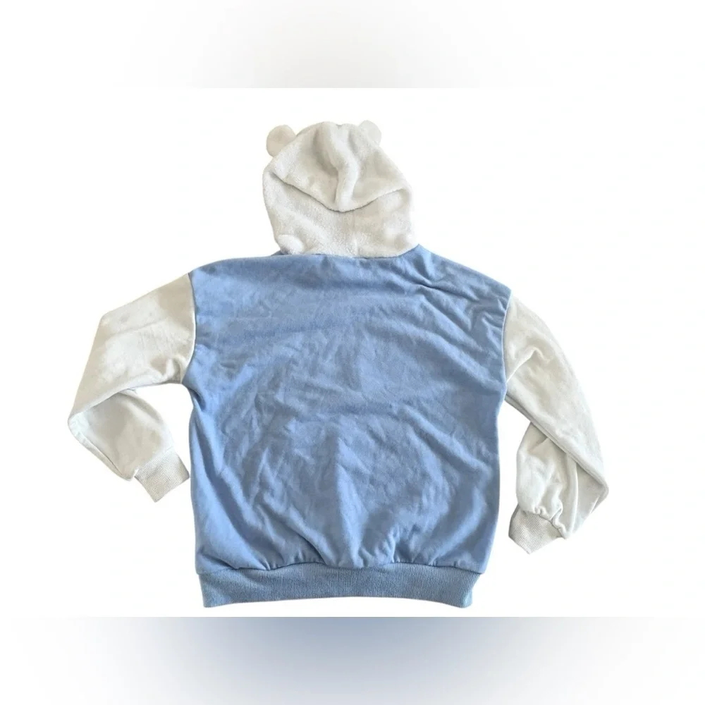 SHEIN Light Blue and White Panda Hoodie